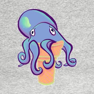 Octopus Cream Cone Periwinkle T-Shirt